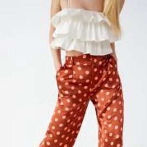 ZARA WHITE LIMITED EDITION
FRILLED RUFFLED REMOVABLE STRAP CROP SHIRT BLOUSE TOP